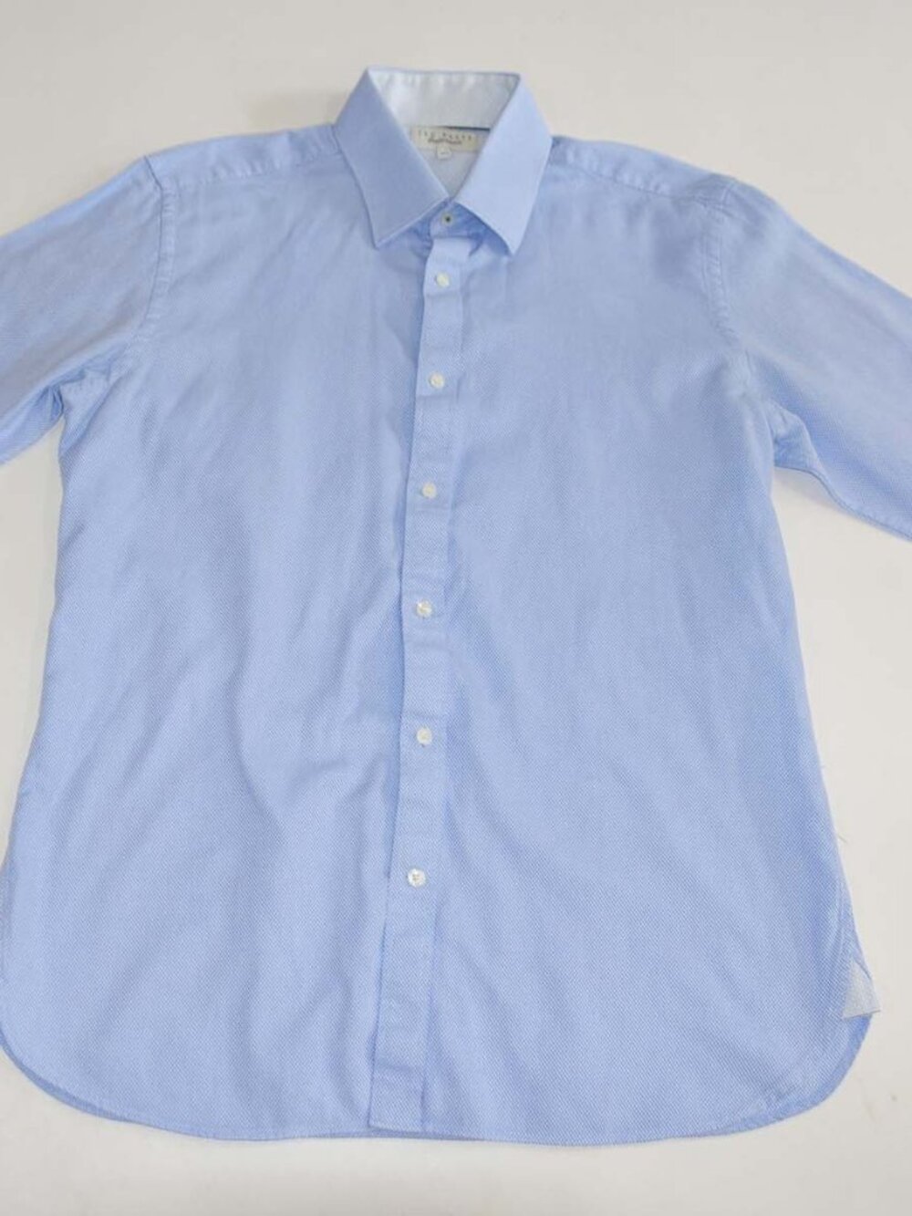 Ted Baker Endurance Men's Dress Shirt 16 - 34 / 35 Long Sleeves Blue 100% Cotton